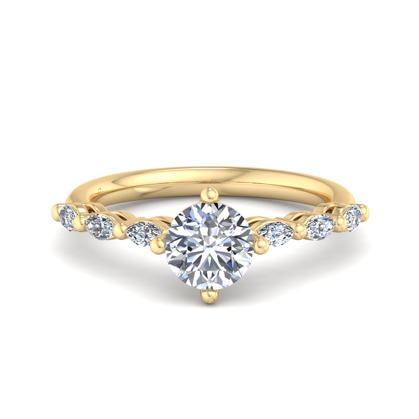 Aubrey Marquise band engagement ring